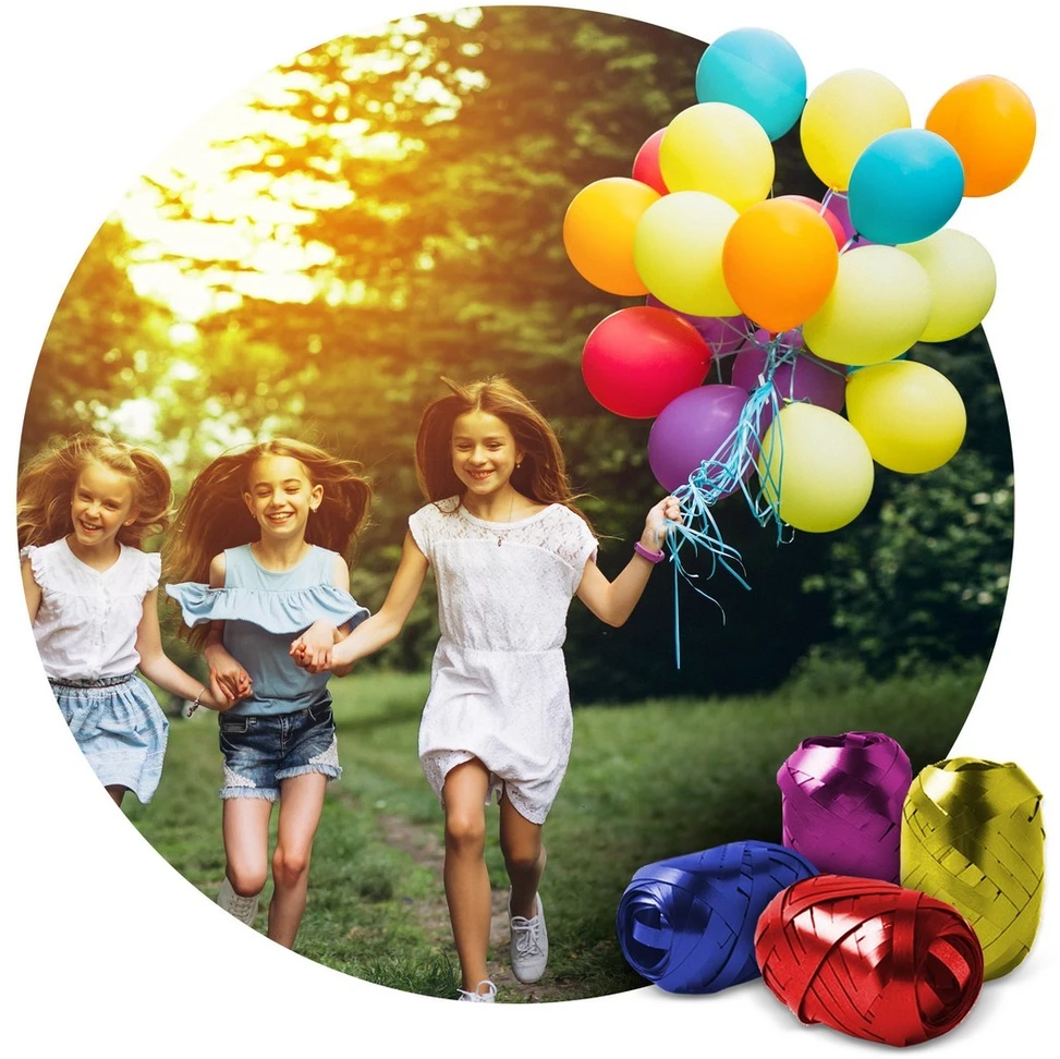 Ricokids 0,20 m3 helio balionas su balionais ir juostele