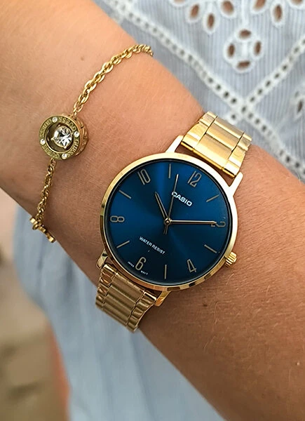„Casio Collection“ LTP-VT01G-2B laikrodis + dėžutė