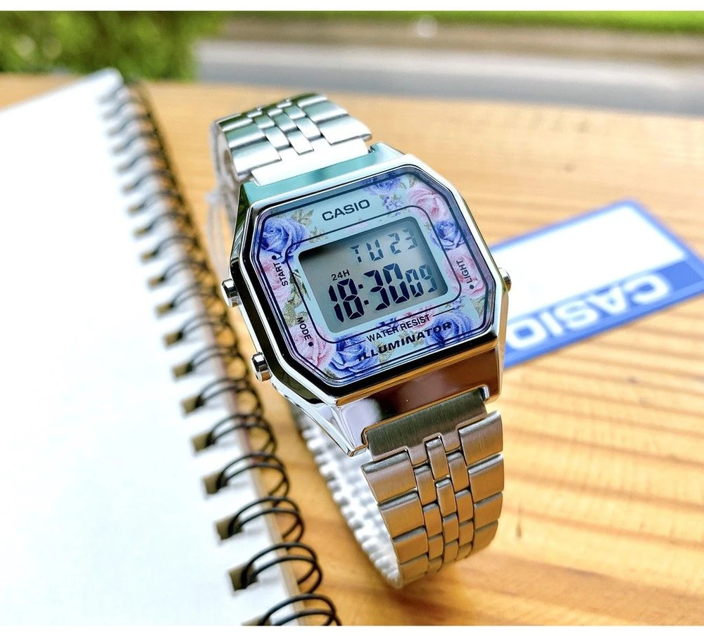 CASIO LA680WA-2C MOTERIS LAIKRODIS (zd631i) + DĖŽĖ