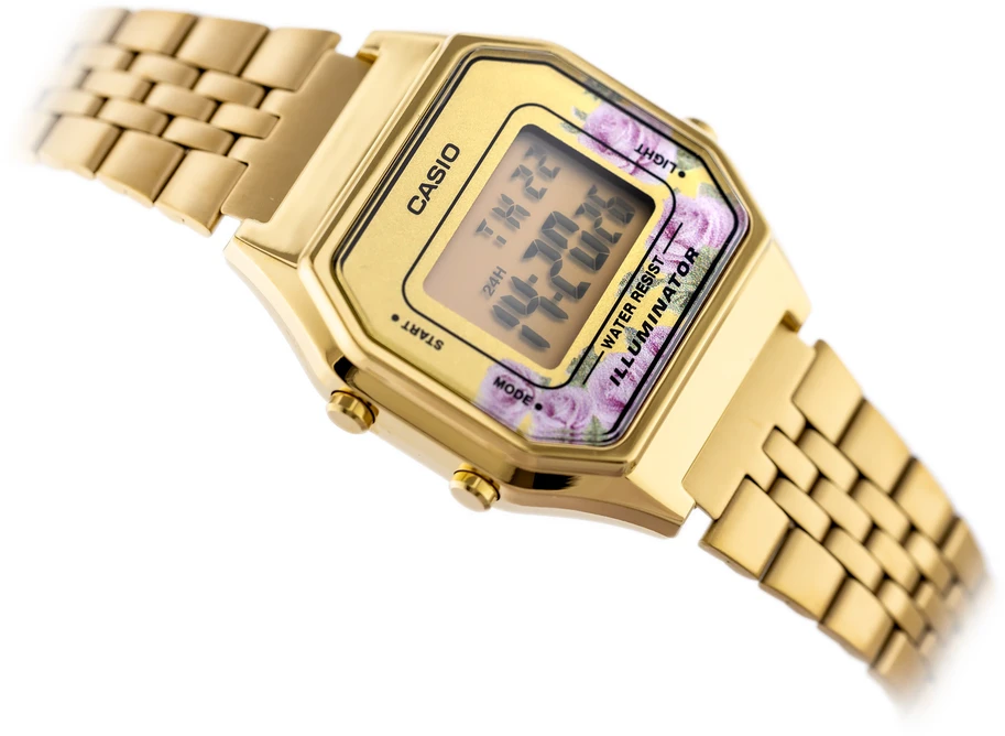 CASIO LA680WGA-4C moteriškas laikrodis (zd631d) + dėžutė