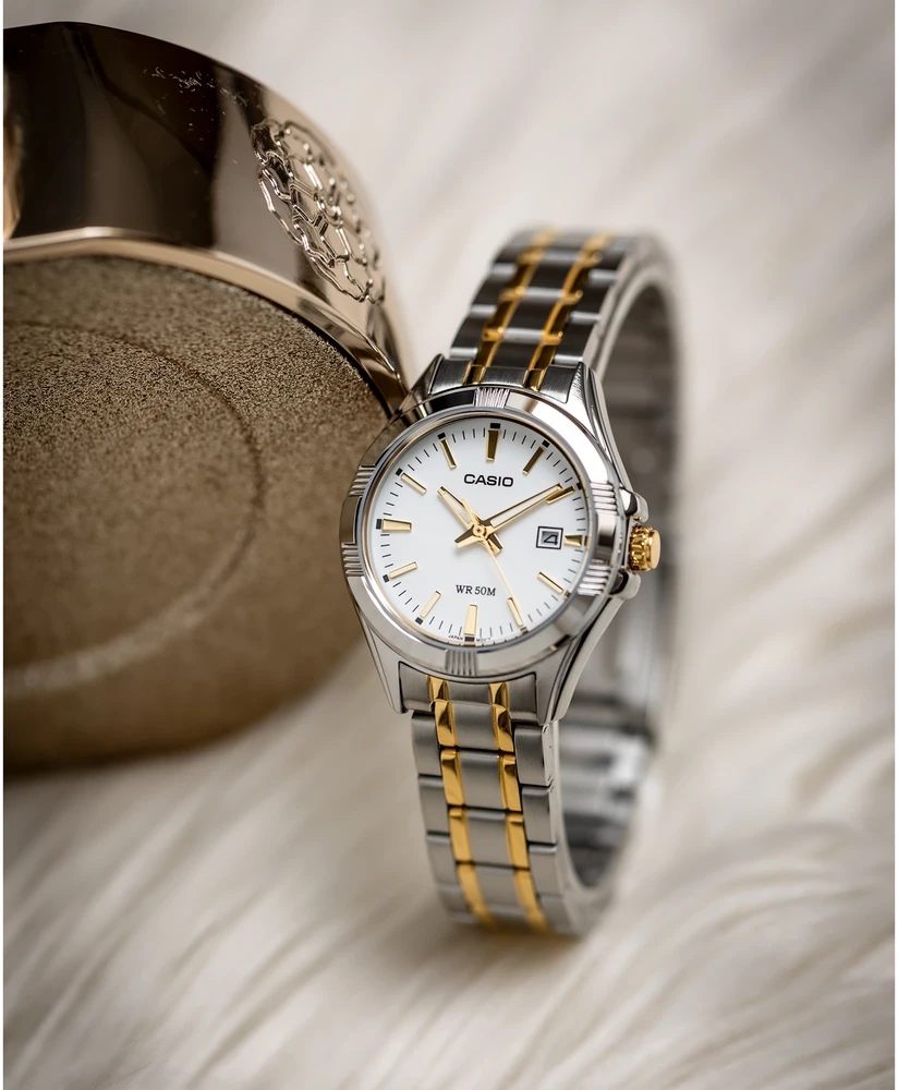 CASIO LTP-1308SG-7AVDF moteriškas laikrodis (zd605c) + dėžutė