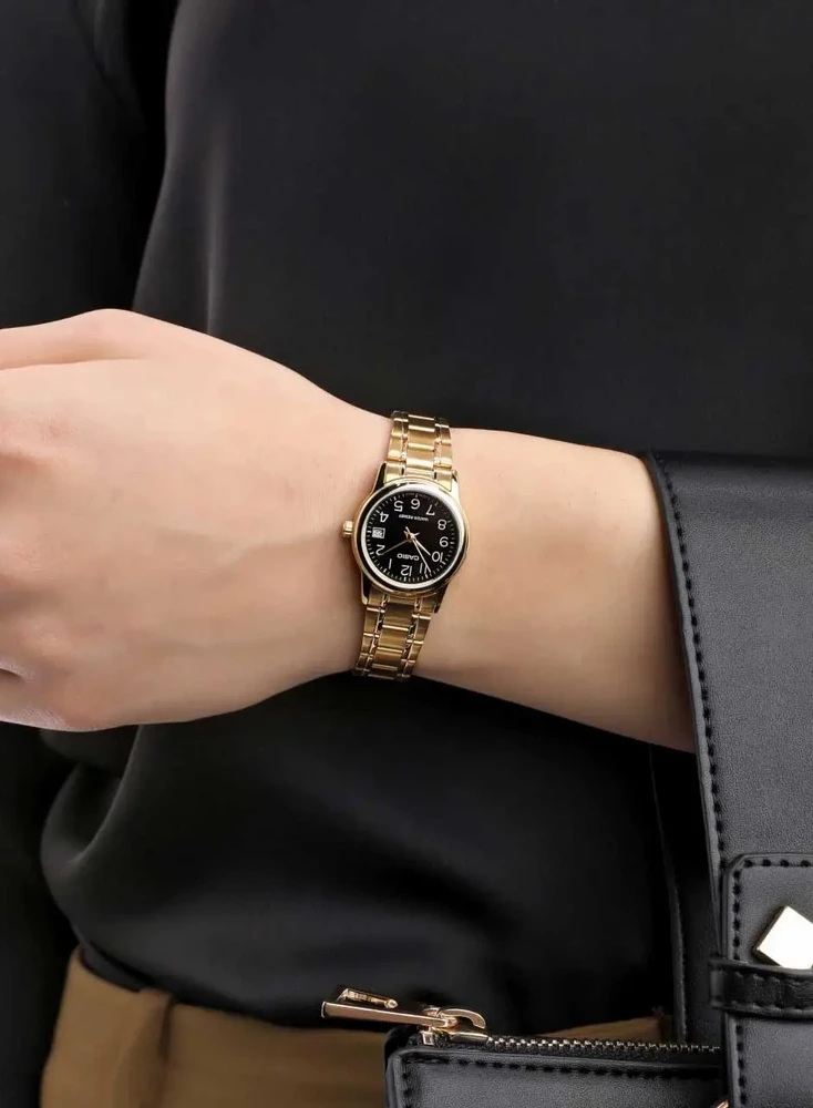Casio LTP-V002G-1B moteriškas laikrodis + dėžutė