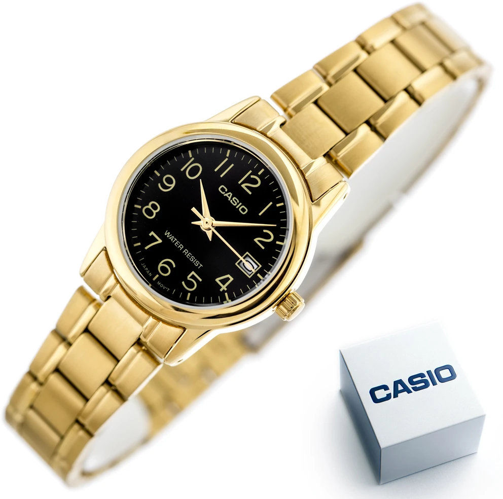 Casio LTP-V002G-1B moteriškas laikrodis + dėžutė