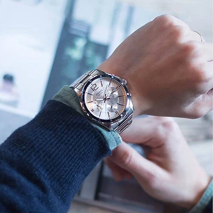 Casio MTP-1374D-7A vyriškas laikrodis (zd063e) + dėžutė