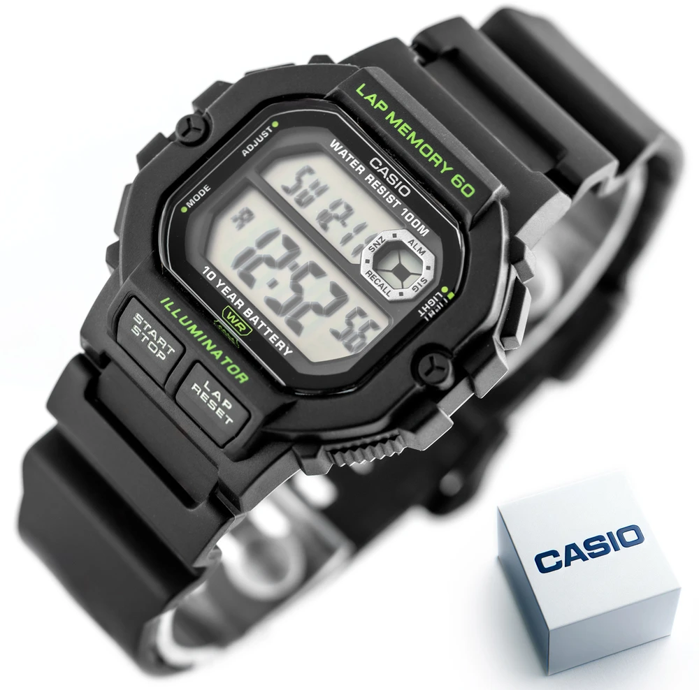 CASIO Sports WS-1400H-1A VYRIŠKAS LAIKRODIS + DĖŽĖ