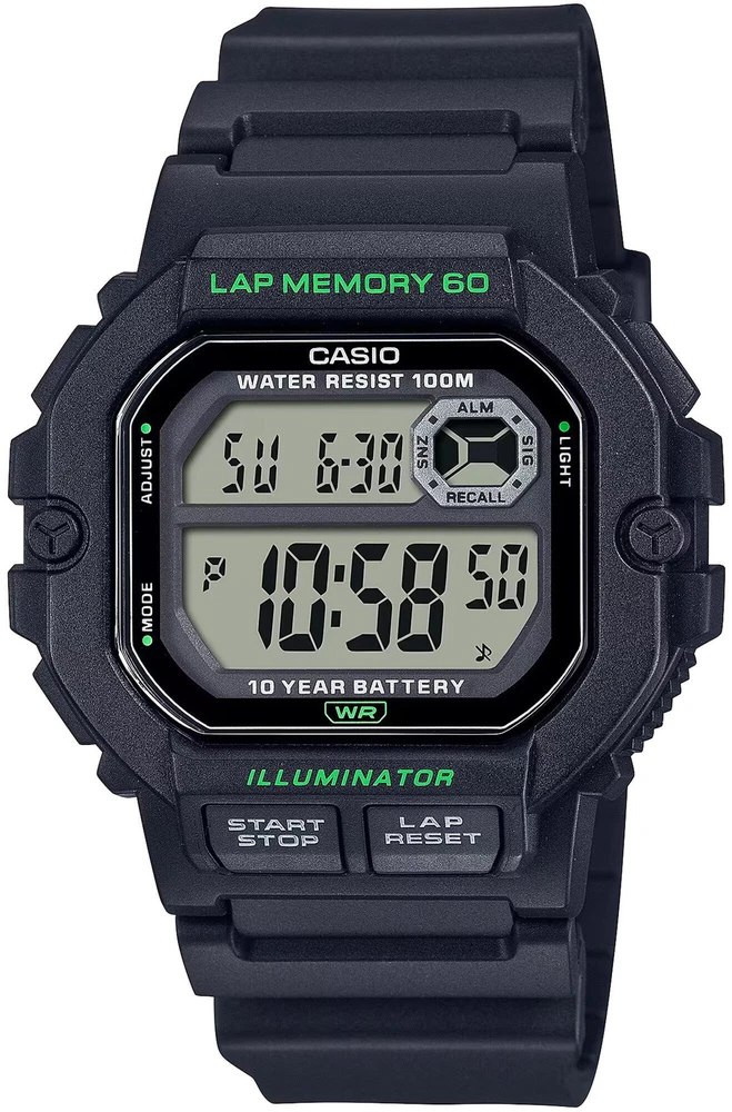 CASIO Sports WS-1400H-1A VYRIŠKAS LAIKRODIS + DĖŽĖ