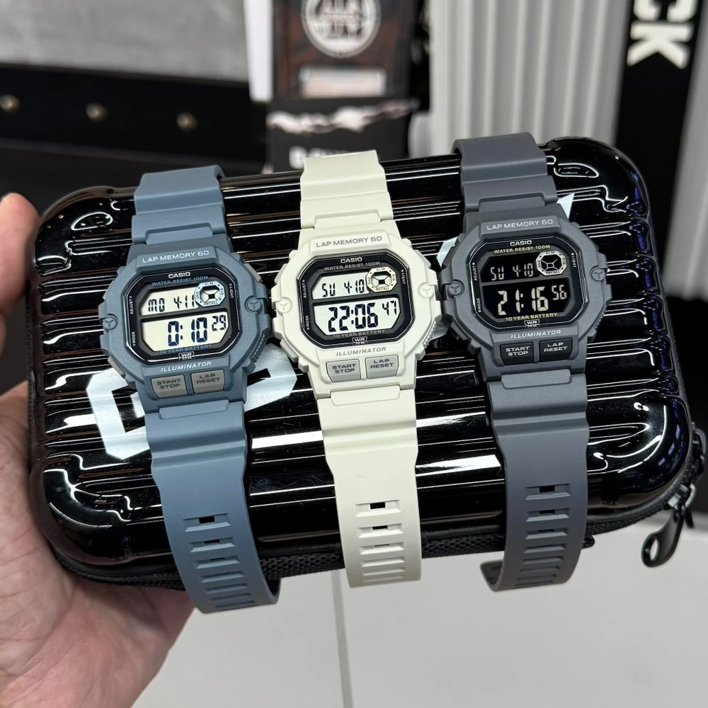CASIO sportinis vyriškas laikrodis WS-1400H-2A + dėžutė (zd271b)