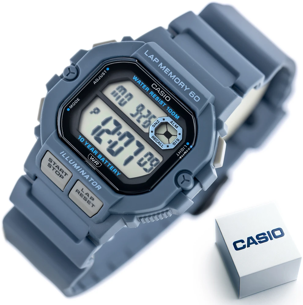 CASIO sportinis vyriškas laikrodis WS-1400H-2A + dėžutė (zd271b)