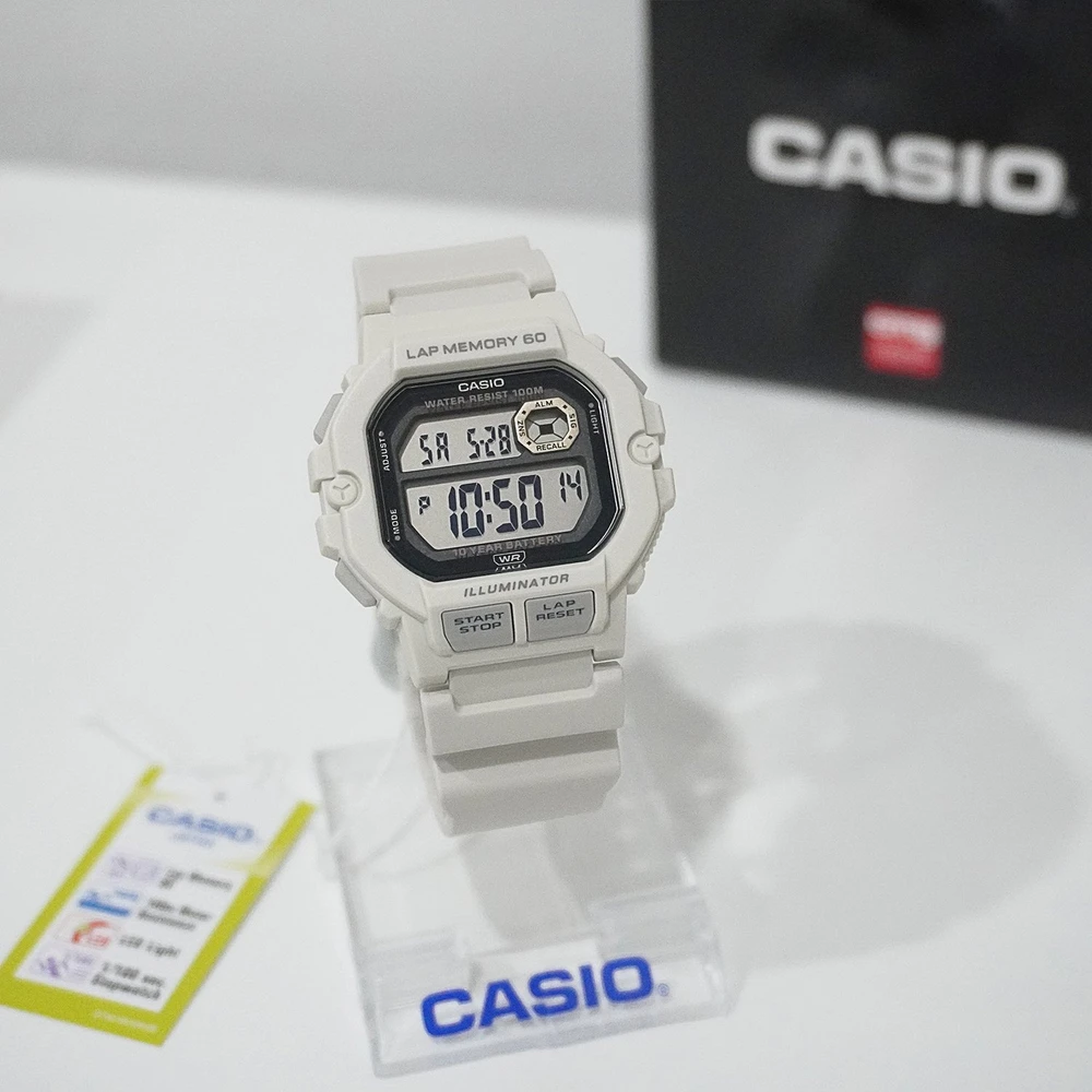 CASIO sportinis vyriškas laikrodis WS-1400H-8A + dėžutė (zd271d)