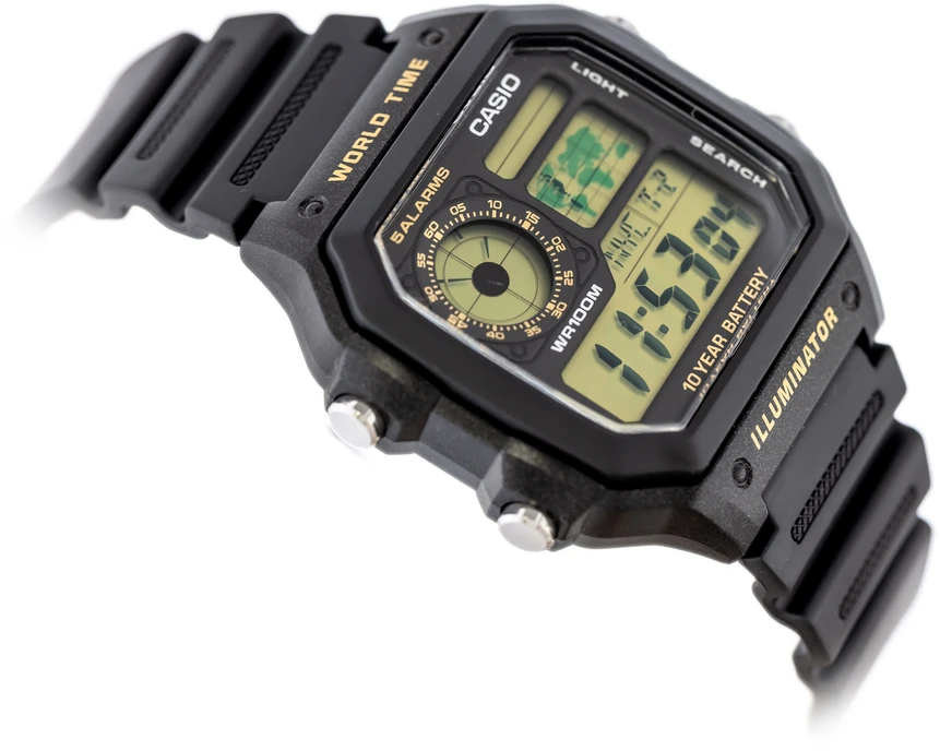 CASIO Sports vyriškas LAIKRODIS AE-1200WH-1B + BOX (zd146c)