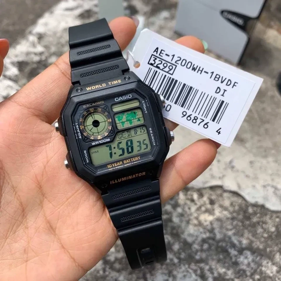 CASIO Sports vyriškas LAIKRODIS AE-1200WH-1B + BOX (zd146c)