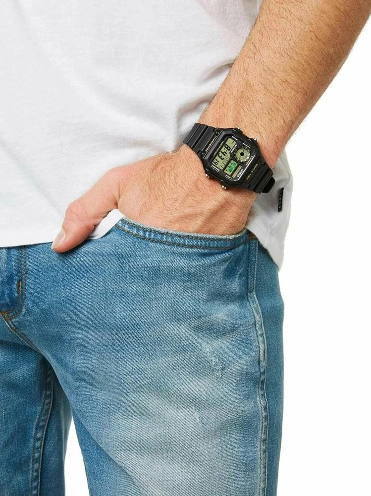 CASIO Sports vyriškas LAIKRODIS AE-1200WH-1B + BOX (zd146c)