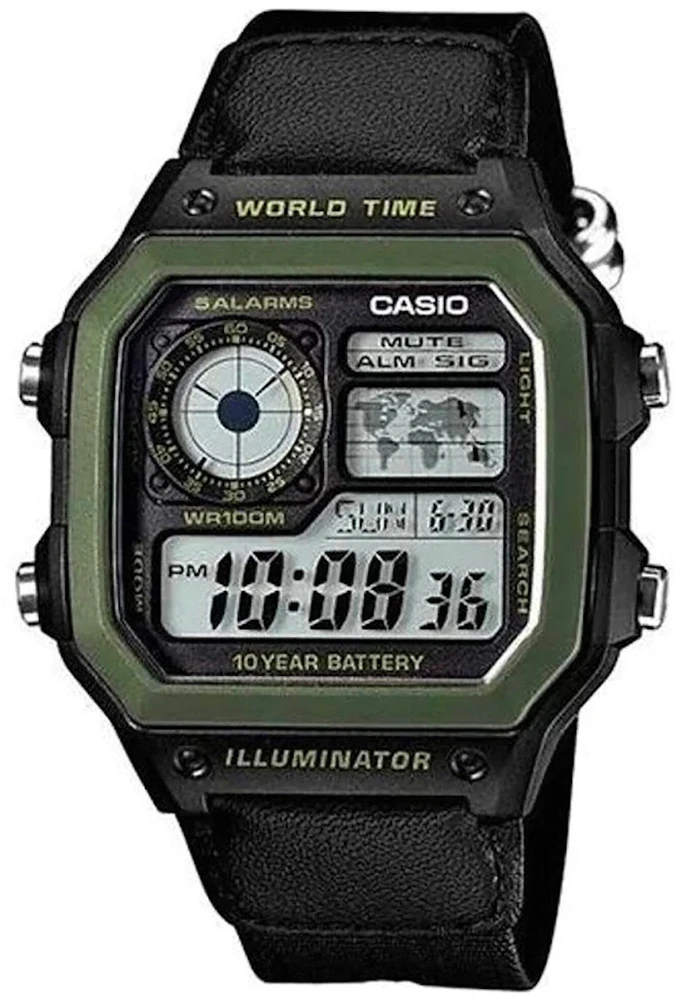 CASIO sportinis vyriškas laikrodis AE-1200WHB-1B + dėžutė (zd146d)