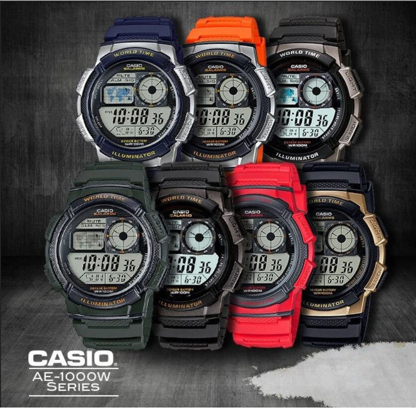 VYRIŠKAS LAIKRODIS CASIO AE-1000W 4AV (zd073c) - WORLD TIME