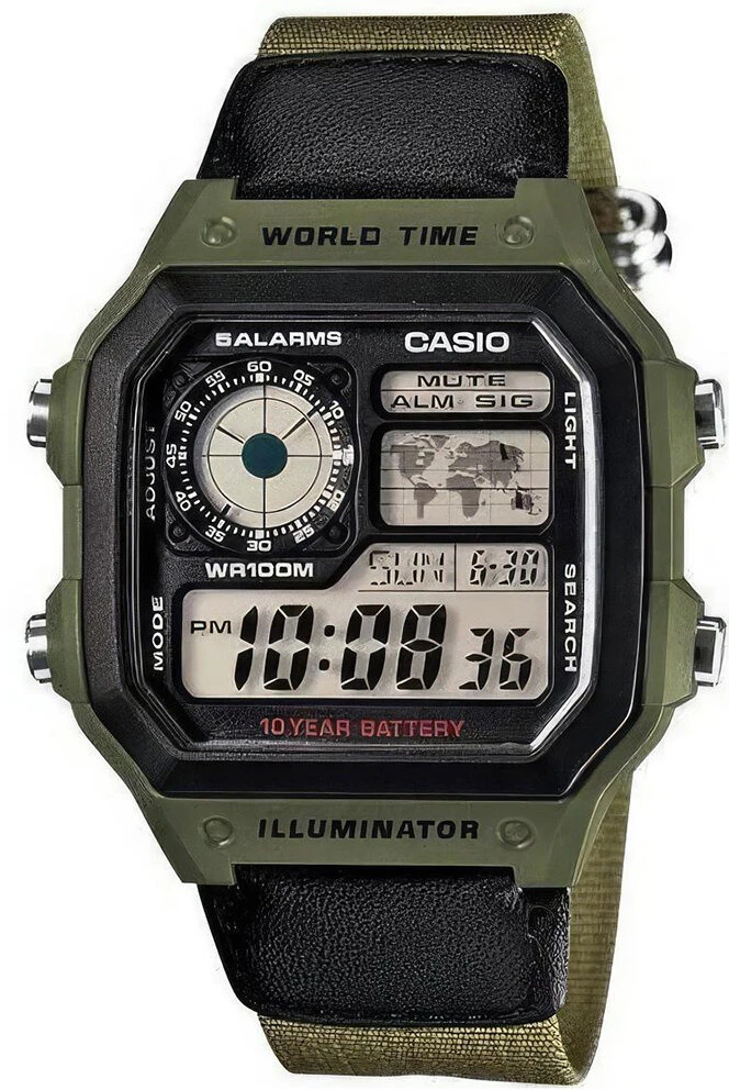 Laikrodis vyrams CASIO AE-1200WHB-3B + BOX