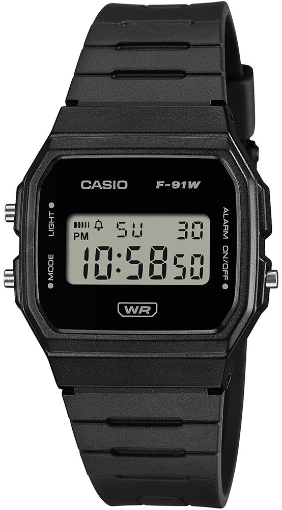 Laikrodis CASIO MEN'S WATCH F-91WB-1ADF + BOX