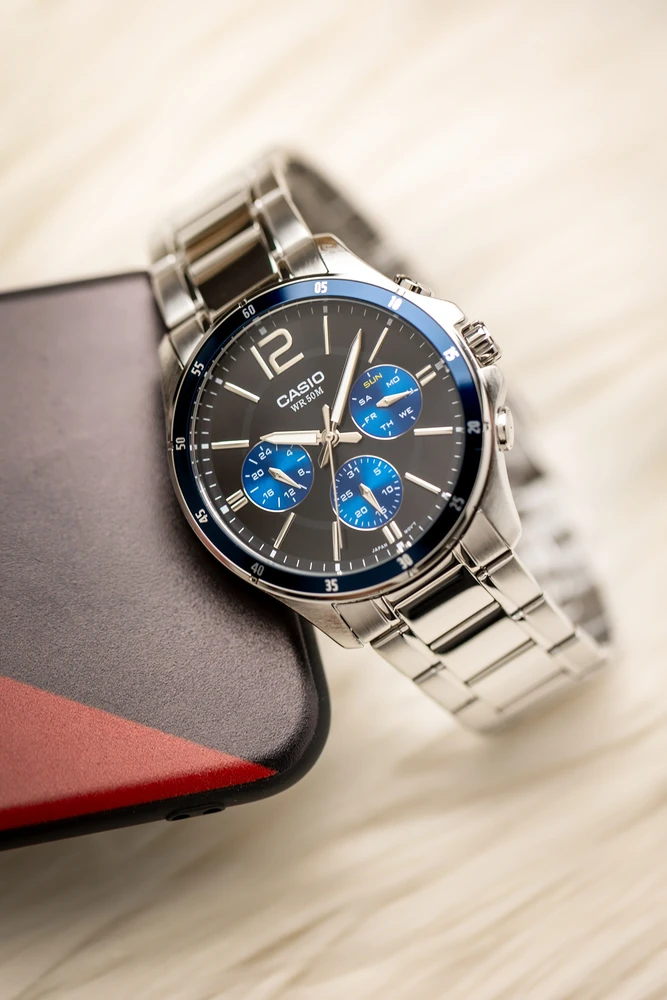 Vyriškas laikrodis CASIO MTP-1374D-2AV (zd063c) + BOX