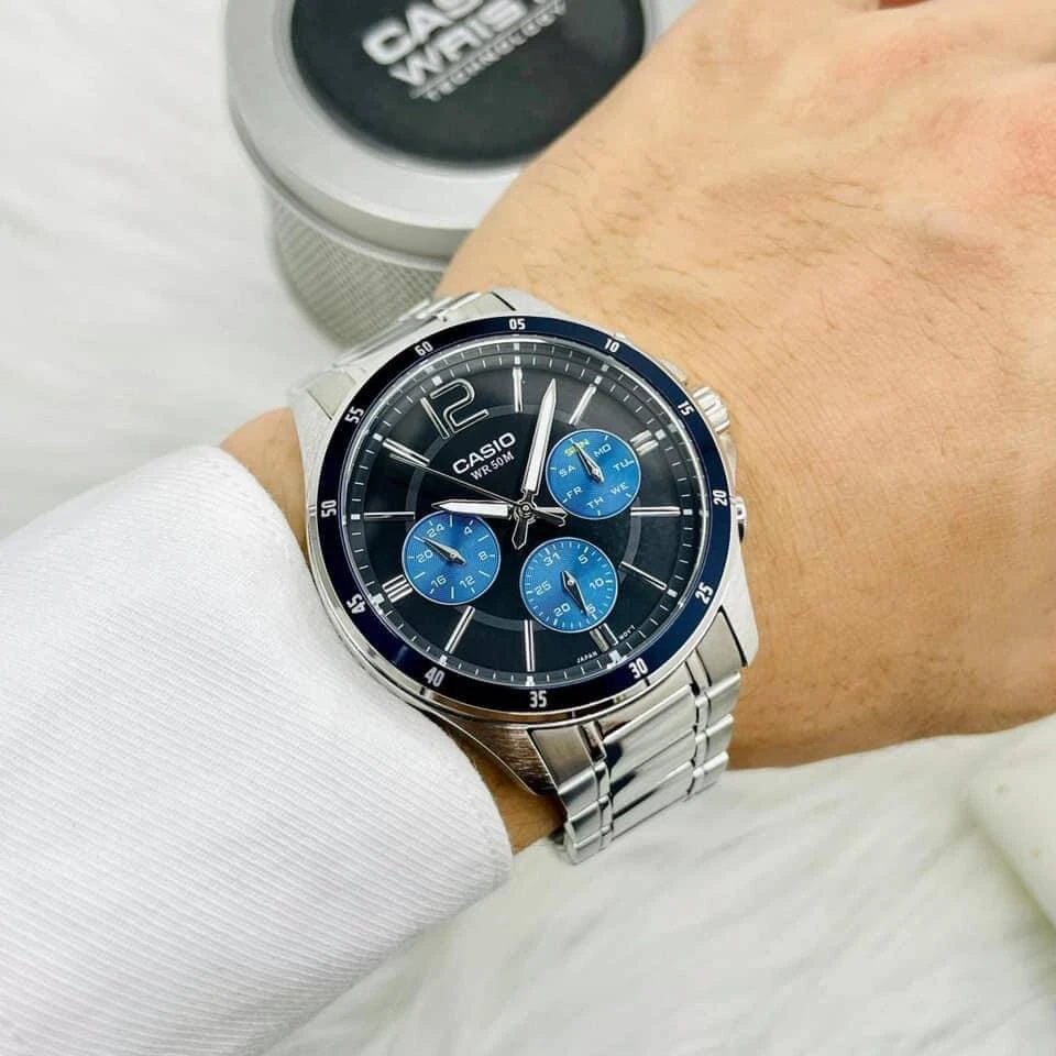 Vyriškas laikrodis CASIO MTP-1374D-2AV (zd063c) + BOX