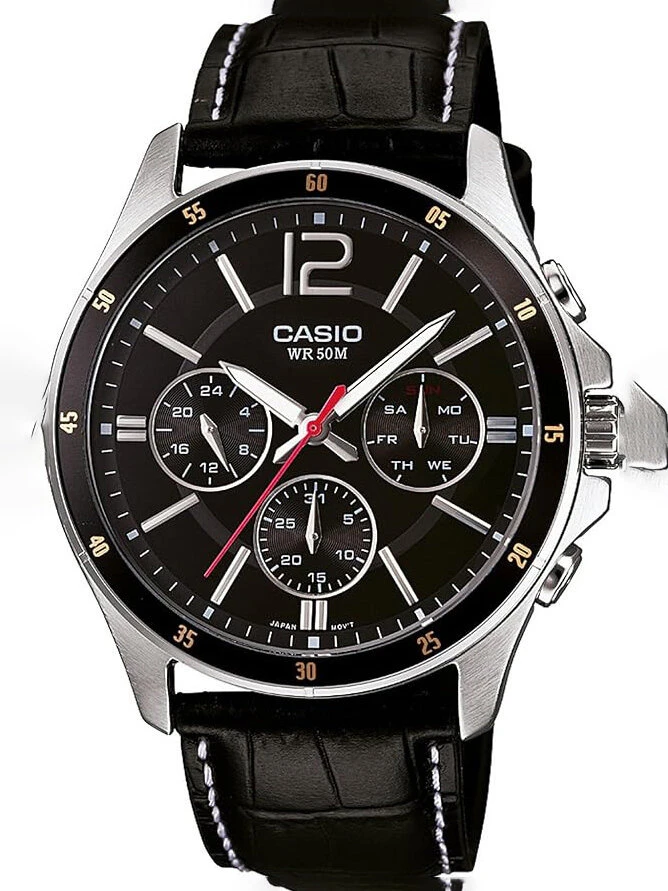 Laikrodis vyrams CASIO MTP-1374L 1AV (zd064b) + dėžutė