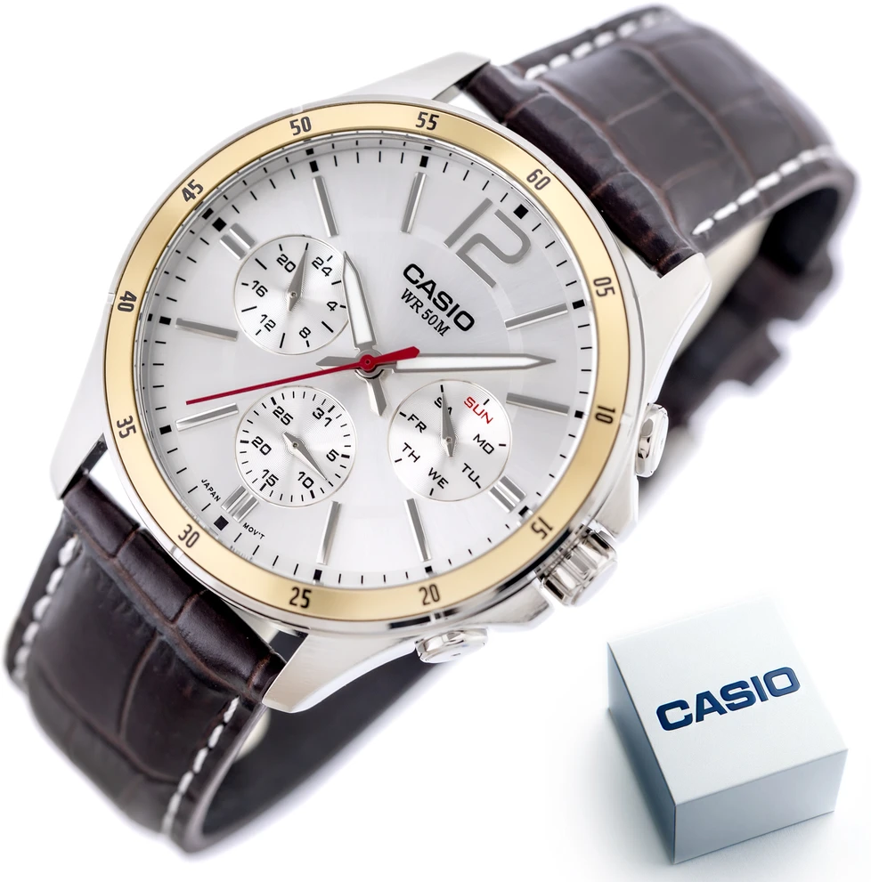 VYRIŠKAS LAIKRODIS CASIO MTP-1374L-7AVDF (zd064a) + DĖŽĖ