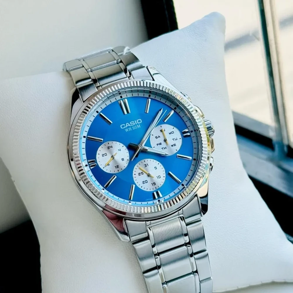 Laikrodis CASIO MEN'S WATCH MTP-1375D-2A2 (zd112d) + BOX