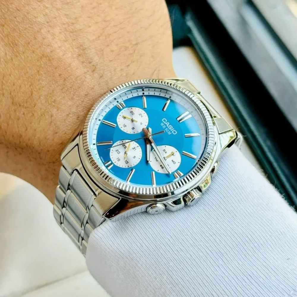Laikrodis CASIO MEN'S WATCH MTP-1375D-2A2 (zd112d) + BOX