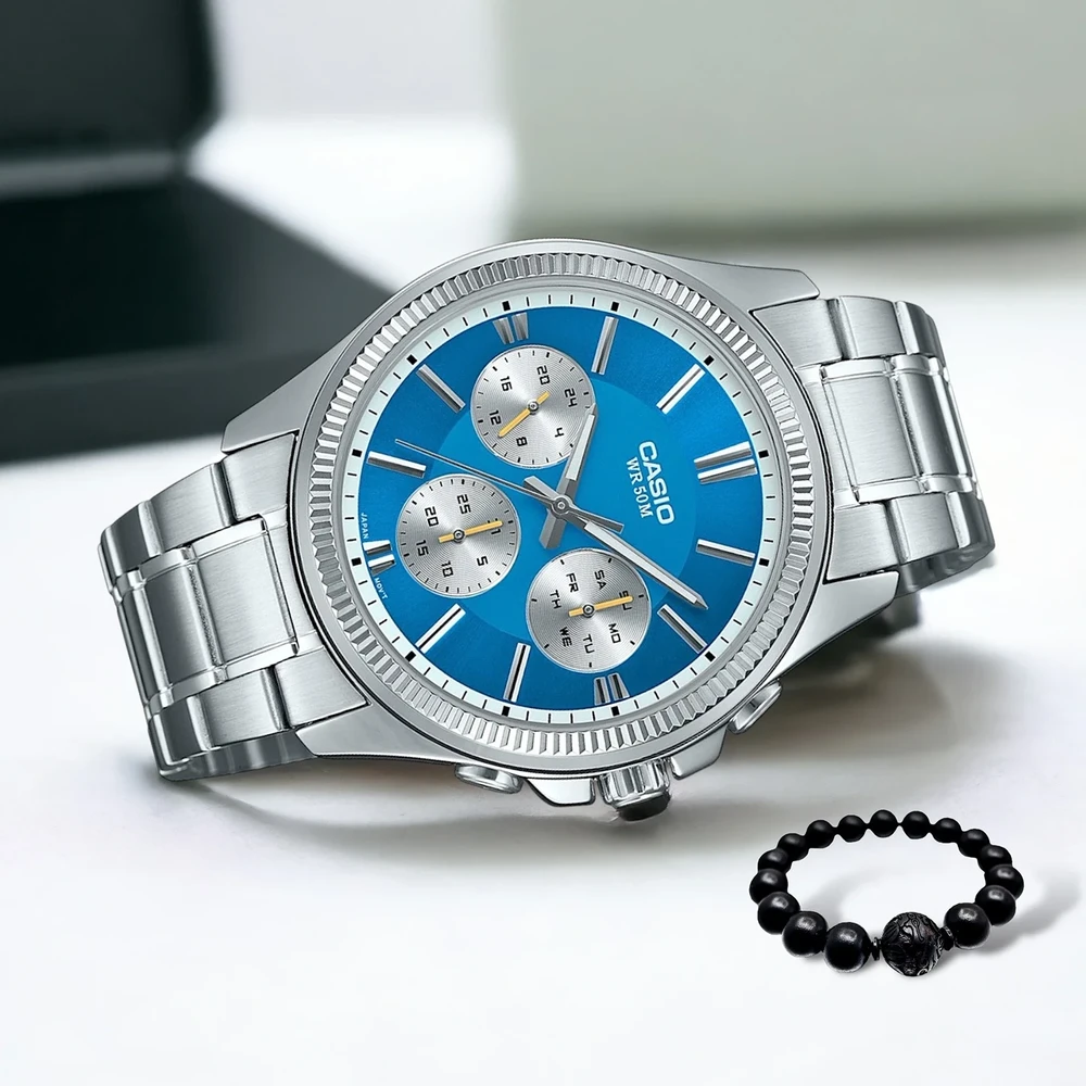 Laikrodis CASIO MEN'S WATCH MTP-1375D-2A2 (zd112d) + BOX