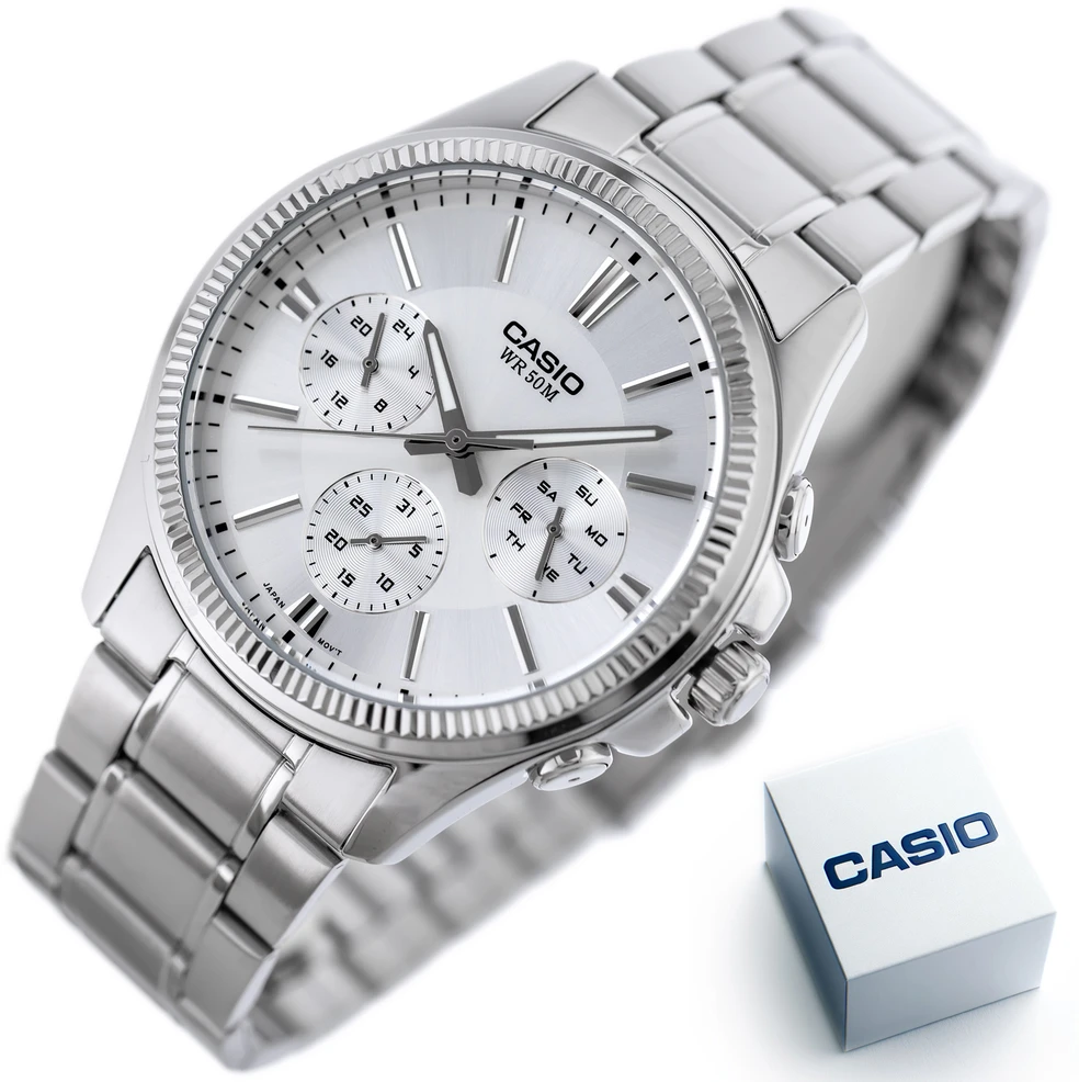 CASIO VYRIŠKAS LAIKRODIS MTP-1375D-7A + DĖŽUTĖ