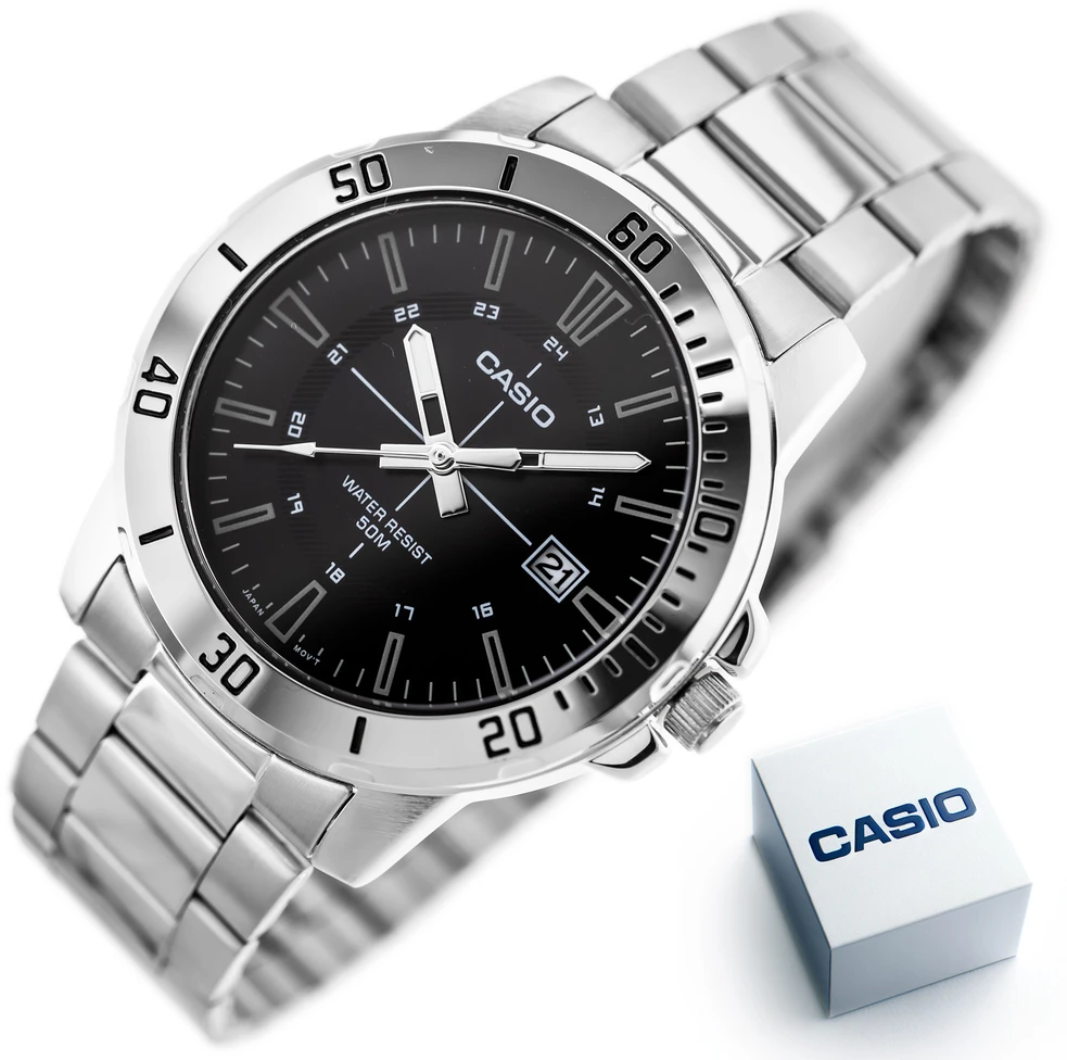 Laikrodis CASIO MEN'S WATCH MTP-VD01D-1CVUDF (zd185b) + BOX