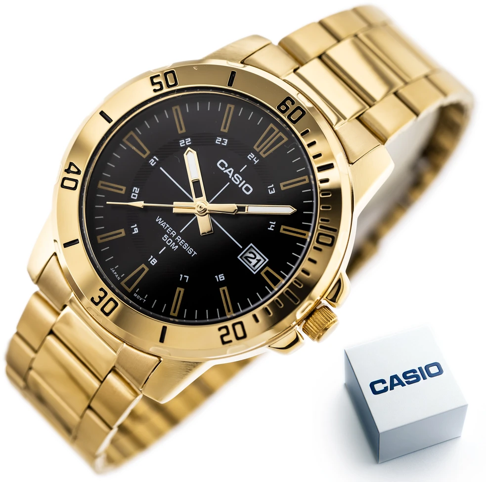 Laikrodis CASIO MALE WATCH MTP-VD01G-1CVUDF (zd185d) + BOX