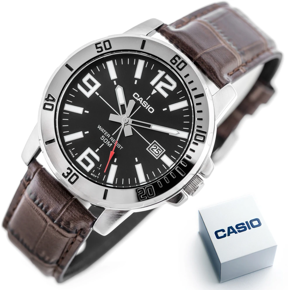 CASIO VYRIŠKAS LAIKRODIS MTP-VD01L-1BV (zd169c) + DĖŽUTĖ