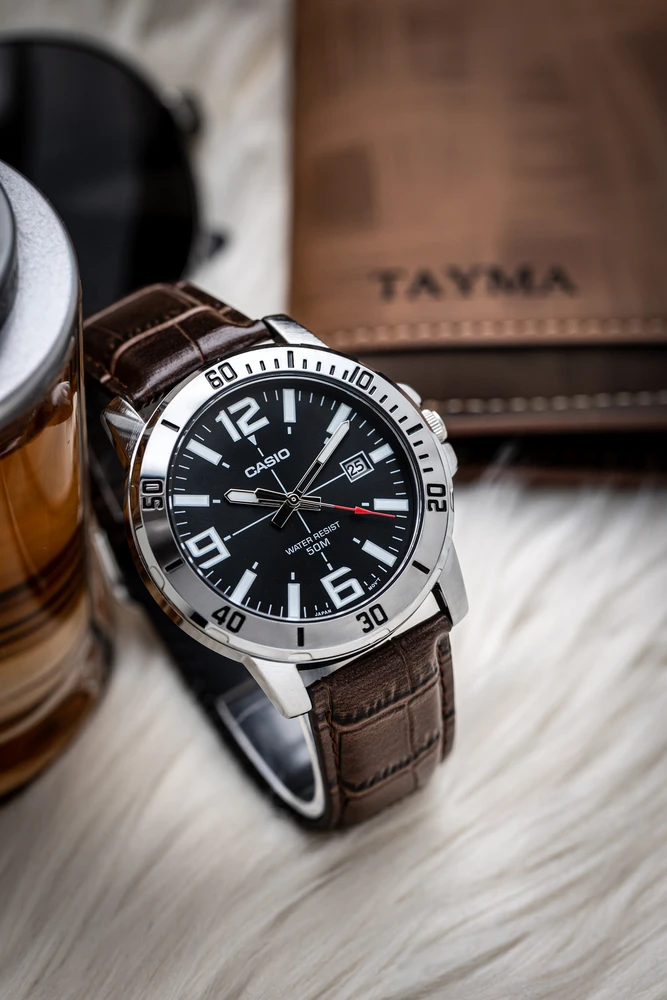 CASIO VYRIŠKAS LAIKRODIS MTP-VD01L-1BV (zd169c) + DĖŽUTĖ