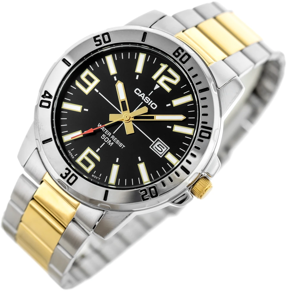 Laikrodis CASIO MEN'S WATCH MTP-VD01SG-1B + BOX