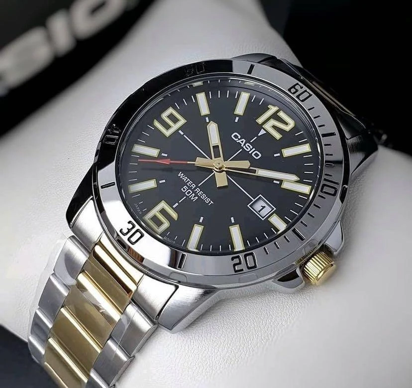 Laikrodis CASIO MEN'S WATCH MTP-VD01SG-1B + BOX