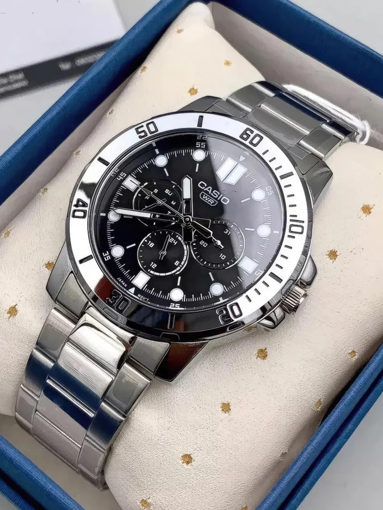 CASIO VYRIŠKAS LAIKRODIS MTP-VD300D-1E (zd268a) + DĖŽUTĖ