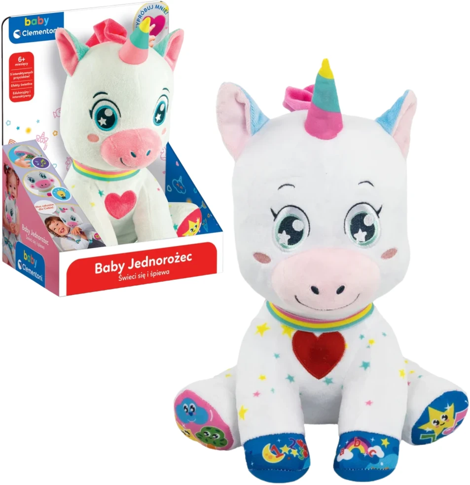 Clementoni baby Interaktyvus pluszowy Vienaragis 50937