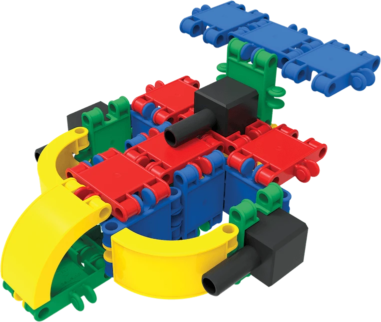 Clics toys Konstruktorius - CLICS CB411 Rollerbox 15in1 377 Multicolour dalių