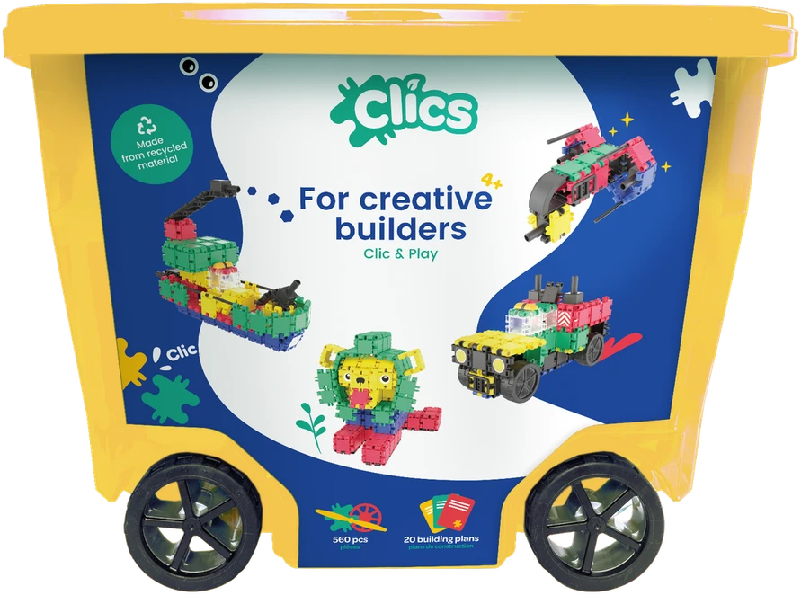 Clics toys Konstruktorius - CLICS 560 dalių daugiaspalvis