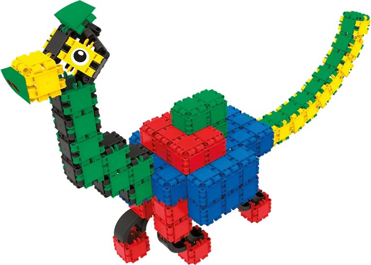 Clics toys Clics Nano Clics Didelis edukacinių konstruktorių rinkinys 25 modeliai, 750 dalių, vaikams nuo 3 metų, patvarus polipropilenas