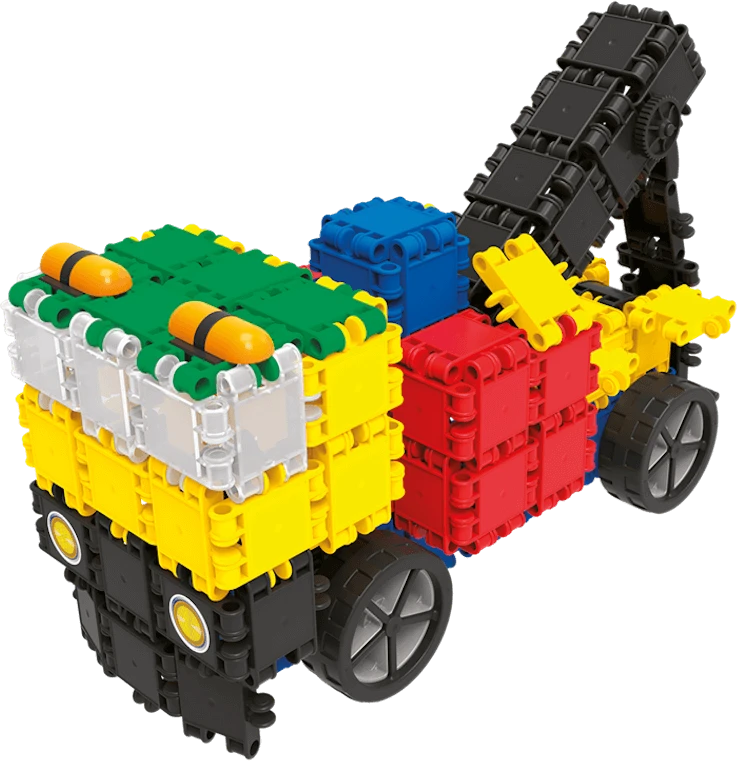 Clics toys Clics Nano Clics Didelis edukacinių konstruktorių rinkinys 25 modeliai, 750 dalių, vaikams nuo 3 metų, patvarus polipropilenas