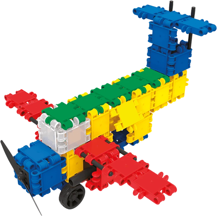 Clics toys Clics Nano Clics Didelis edukacinių konstruktorių rinkinys 25 modeliai, 750 dalių, vaikams nuo 3 metų, patvarus polipropilenas