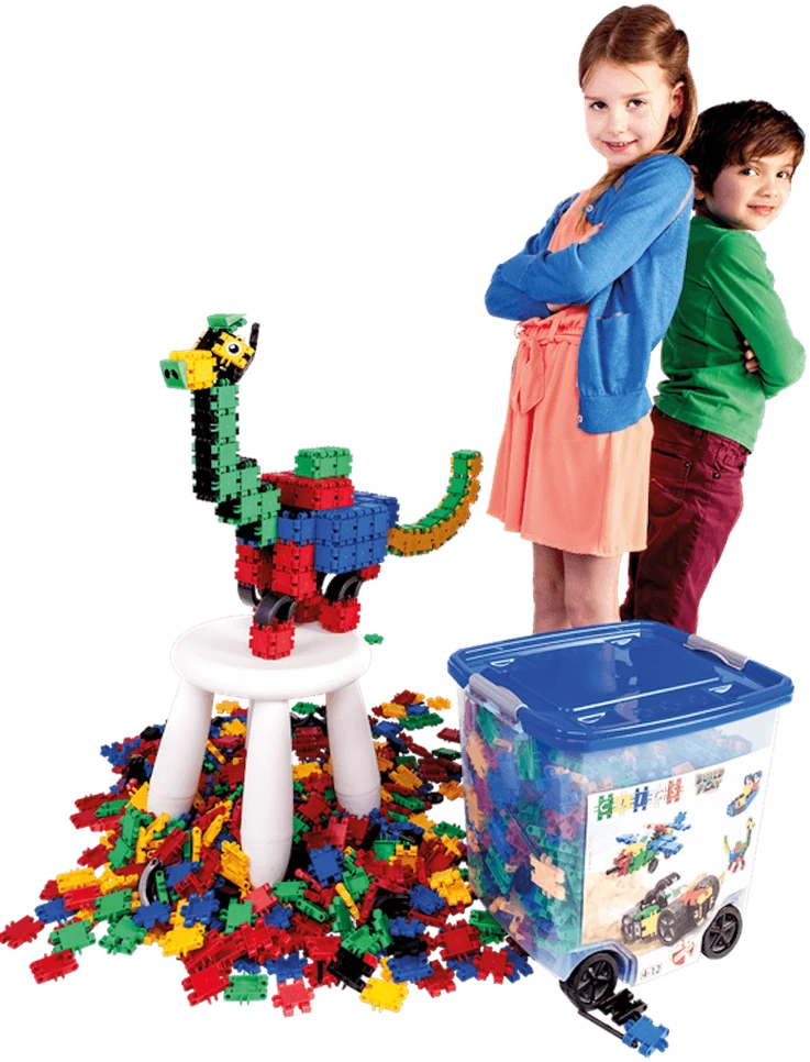 Clics toys Clics Nano Clics Didelis edukacinių konstruktorių rinkinys 25 modeliai, 750 dalių, vaikams nuo 3 metų, patvarus polipropilenas