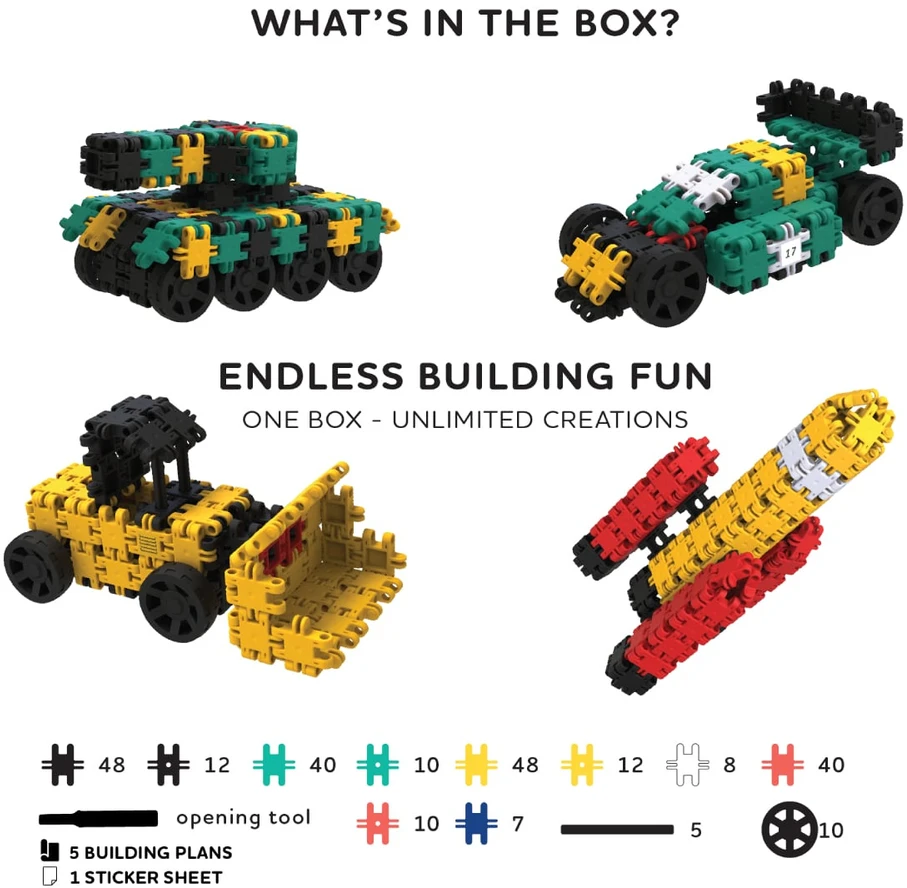 Clics toys Statybiniai kaladėlės „Nano Clics“ – Transporto konstruktoriai – 250 elementų (NC007)