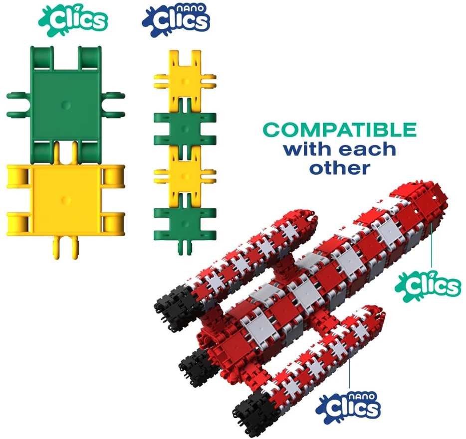 Clics toys „Nano Clics“ konstruktoriai – laukinės gamtos statytojai – 250 elementų (NC006)