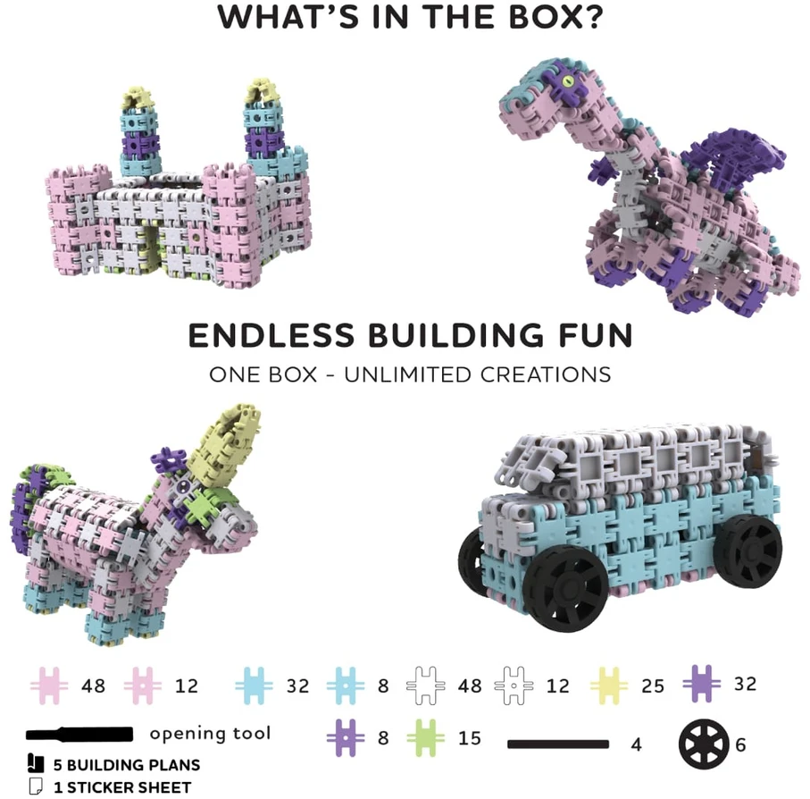Clics toys Statybiniai kaladėlės „Nano Clics“ – „Fantasy Builders“ – 250 elementų (NC005)