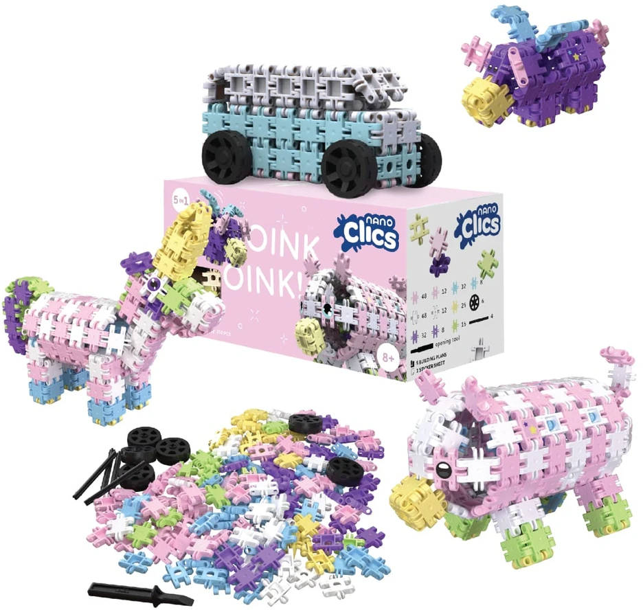 Clics toys Statybiniai kaladėlės „Nano Clics“ – „Fantasy Builders“ – 250 elementų (NC005)
