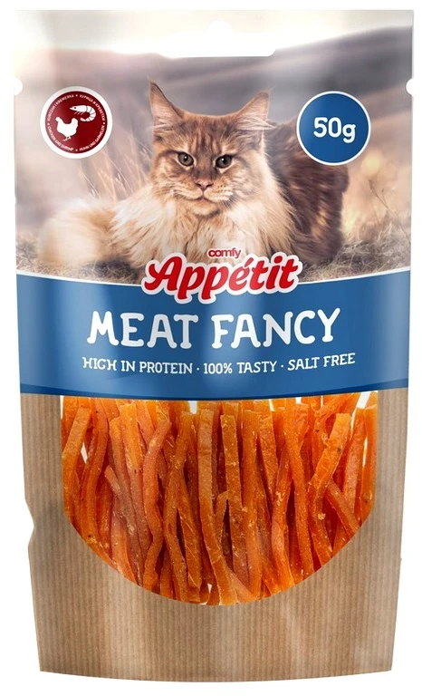 Comfy Appetit Fancy skanėstai Vištiena (86%) + Krevetės (7%) katėms 50g