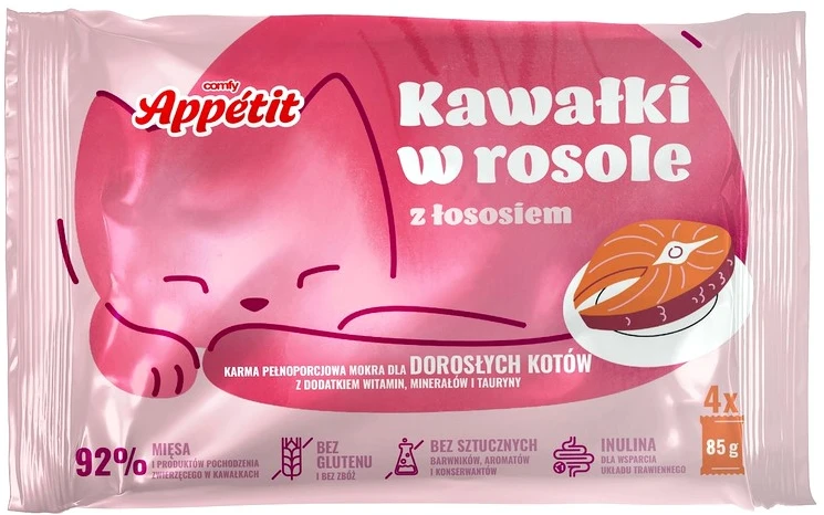 Comfy Appetit Sterilized Lašiša sultinyje 4x85g