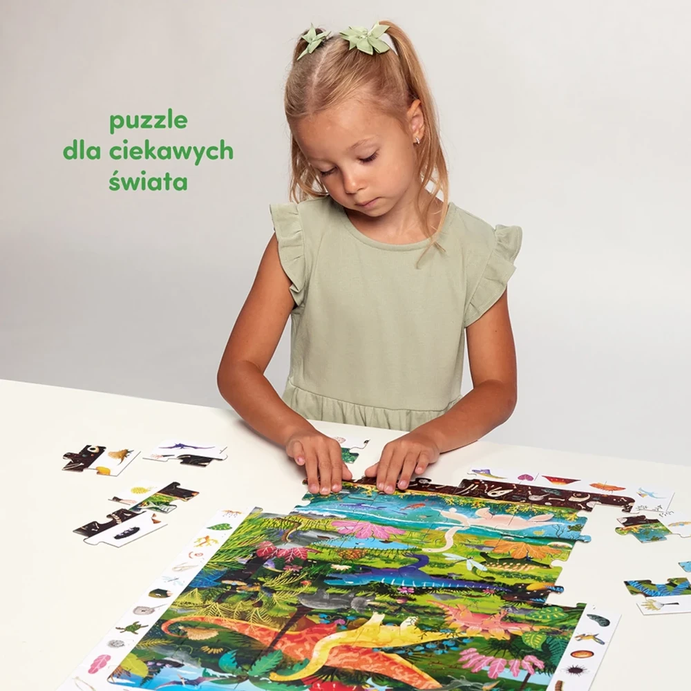 Dėlionė CzuCzu Observational puzzle Dinosaurs 60 pieces educational poster ZA5559