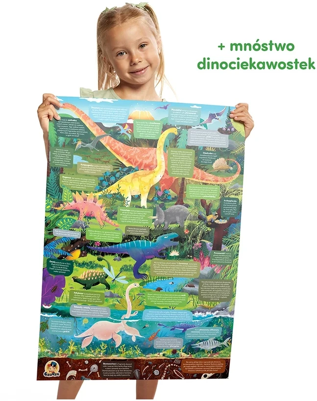 Dėlionė CzuCzu Observational puzzle Dinosaurs 60 pieces educational poster ZA5559